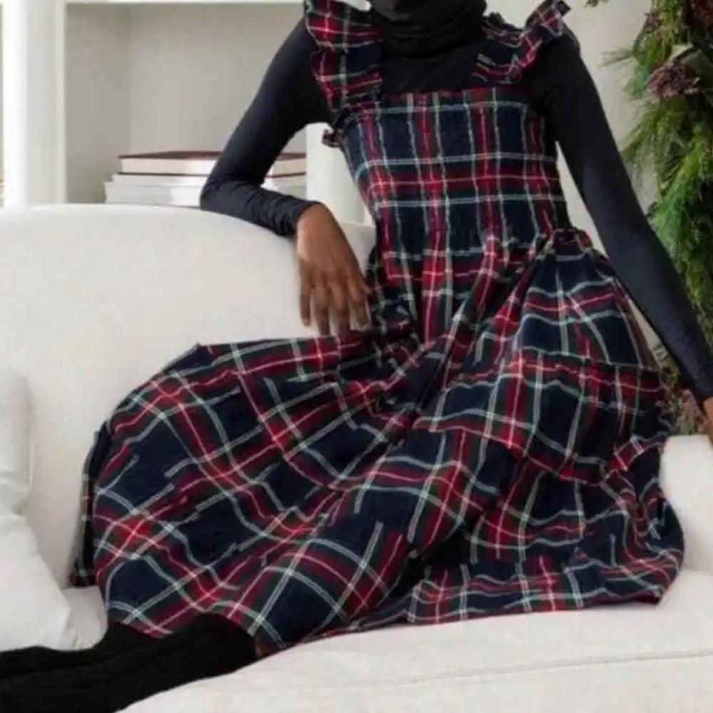 🆕NWOT HILL HOUSE HOME NAVY TARTAN PLAID NAP DRESS SIZE XS - Picture 10 of 11